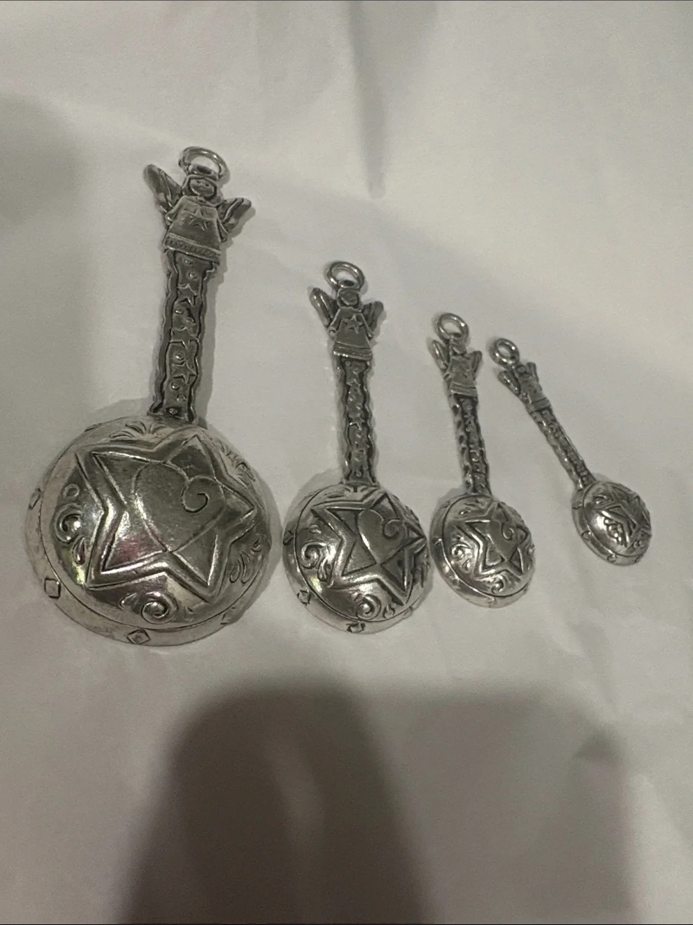 Vintage Brighton angel and hearts measuring spoons